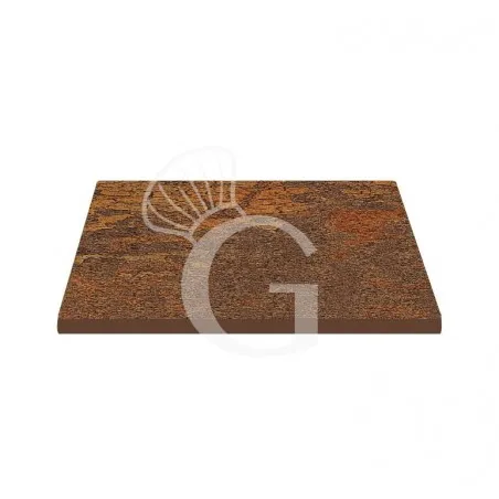 Scelto Dai Clienti Piano quadrato in stratificato HPL, 800x800 mm, spessore 10 mm, colore Copper Painted