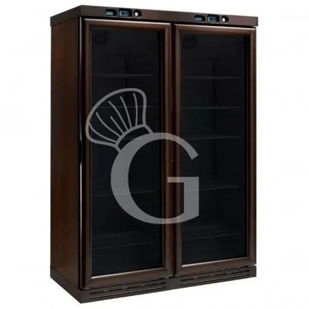Cantina Vino Statica doppia temperatura 340 LT + 340 LT - 180 bottiglie - mogano / nero Subito Disponibile