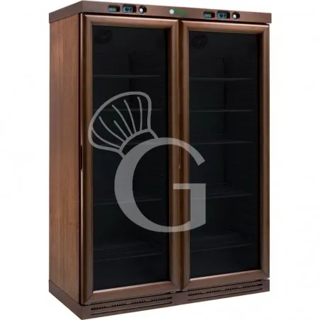 Esclusivo Cantina Vino Statica doppia temperatura 340 LT + 340 LT - 180 bottiglie - marrone / nero