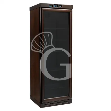 Bestseller Cantina Vino Statica 6 ripiani fissi 340 LT 90 bottiglie -18°C / -22°C mogano / nero