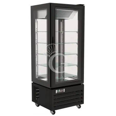 Direttamente Dal Produttore Espositore negativo Ventilato, 4 lati vetro con finitura color nero 431 LT, temperatura -18°C / -22°C classe energetica D