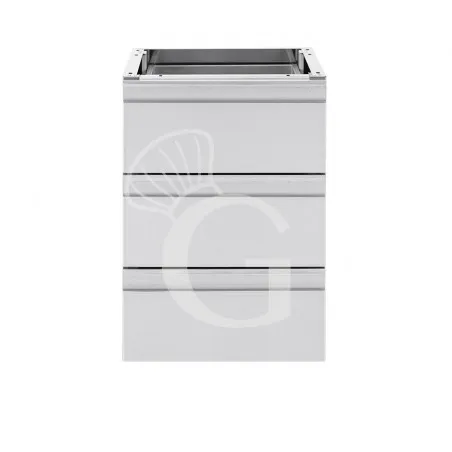 Compra Adesso Cassettiera inox da agganciare al tavolo, dotata di 3 cassetti, L 500 x P 585 x H 580 mm