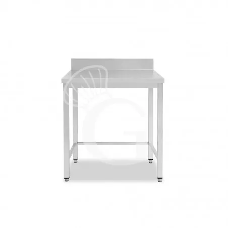 Must-Have Tavolo inox con alzatina L 400 mm x P 800 mm x H 965 mm