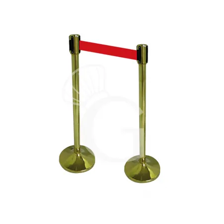 Kit delimita corsie - 2 aste dorate con nastro avvolgibile 2mt. Rosso Miglior Prezzo