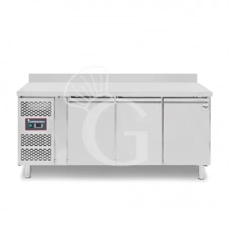 Tavolo Refrigerato 3 porte alzatina Prof. 600 mm +2°C/+8°C motore a sinistra classe energetica B Consegna Rapida