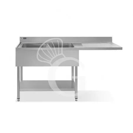 Lavello con vano lavastoviglie,gocciolatoio a destra,2 vasche,L2000xP700xH950mm Nuovo Arrivo