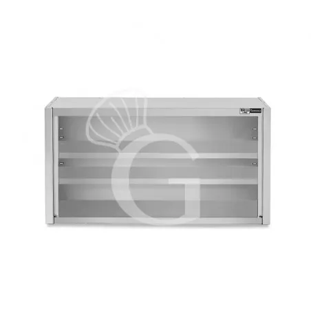 Pensile inox a giorno con 2 ripiani, L 1000 mm x P 400 mm x H 800 mm Promo Stagionale