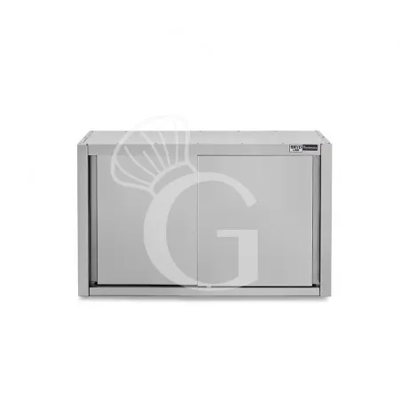 Pensile acciaio inox con sgocciolatoio,2 ripiani forati, porte scorrevoli L 1100 x P 400 x H 800 mm Spedizione Espresso