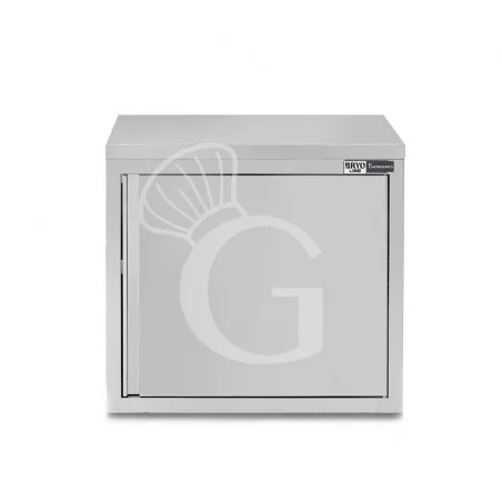 Professionale Pensile inox con 1 porta battente, 2 ripiani, L 400 x P 400 x H 800 mm