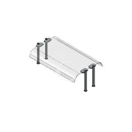 Sovrastruttura a 1 piano con vetro curvo ambo i lati L 1445 x P 640 x H 385 mm Ultima Occasione