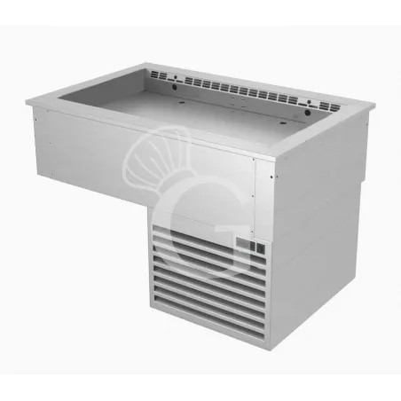 Compra Online Piano refrigerato ventilato da incasso con vasca regolabile - dimensioni L 2110 x P 740 x H 745 mm