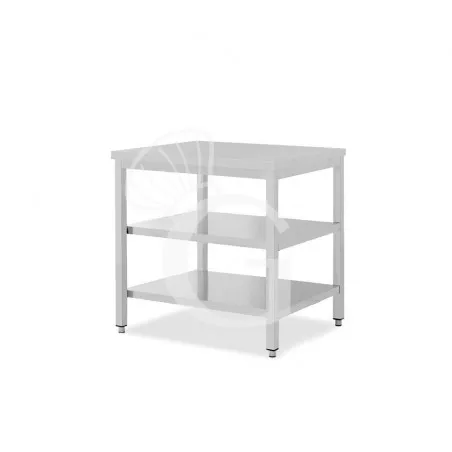 Tavolo inox 2 ripiani L 900 mm x P 800 mm x H 850 mm Pagamento Sicuro