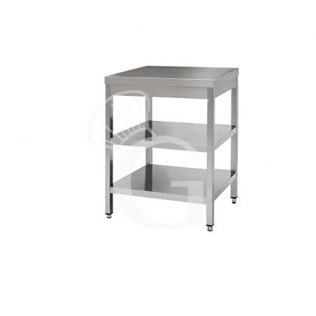 Tavolo inox 2 ripiani L 600 mm x P 800 mm x H 850 mm Promozione Esclusiva
