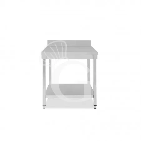 Tavolo inox 1 ripiano alzatina L 600 mm x P 800 mm x H 950 mm Spedito Oggi