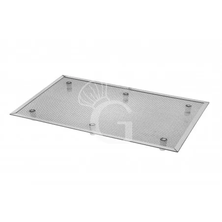 Retina rettangolare in inox con piedini in alluminio, dimensioni 400x600 mm Ultima Occasione