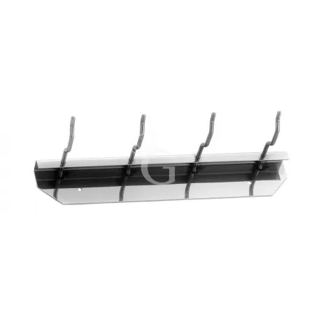 Supporto a parete in inox con 4 ganci L 300 mm x P 100 mm x H 50 mm Offerta Del Giorno