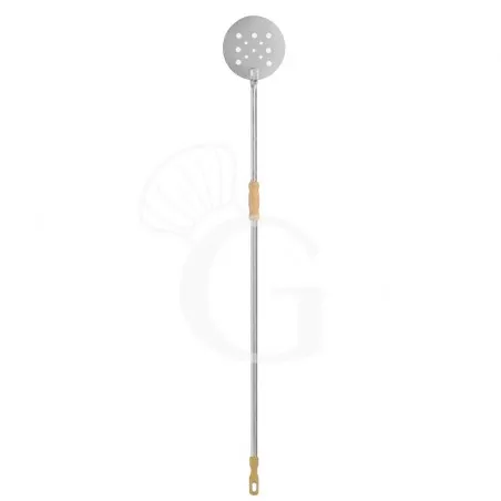Prezzo Di Fabbrica Pala per Pizza per cuocere forata in acciaio inox Ø 220 mm H 1700 mm