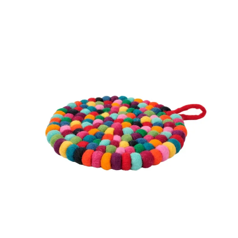 SOTTOPENTOLA TONDO POMPON ARCOBALENO 19 CM Più Venduto