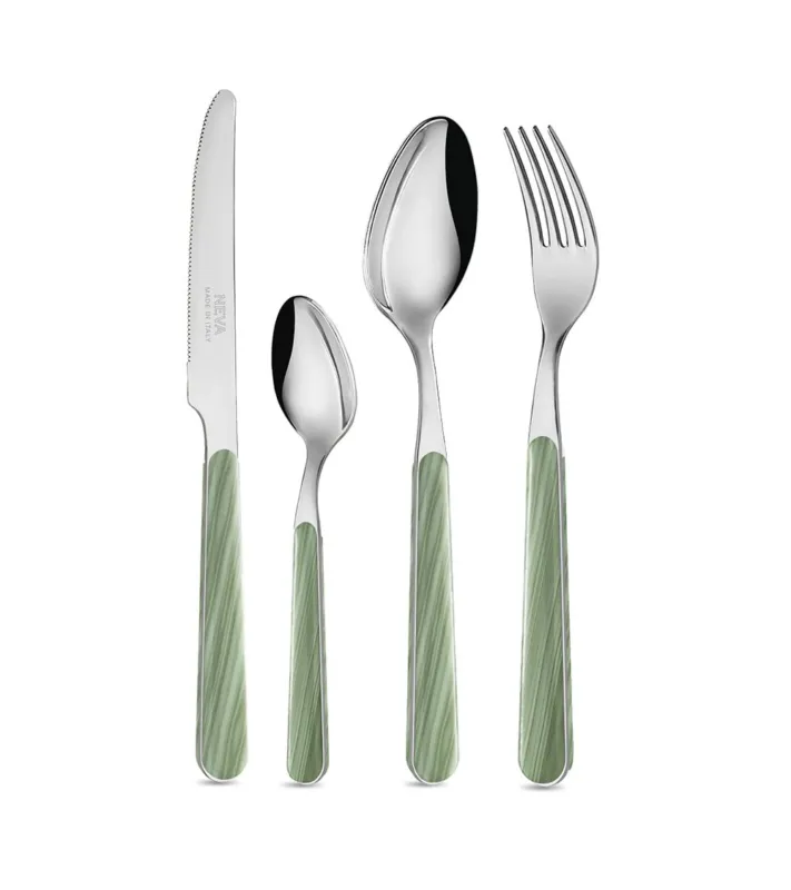 Prezzo Ridotto ABETE VERDE SALVIA SET POSATE 24 PEZZI