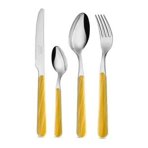 ABETE GIALLO SET POSATE 24 PEZZI Soddisfatti O Rimborsati