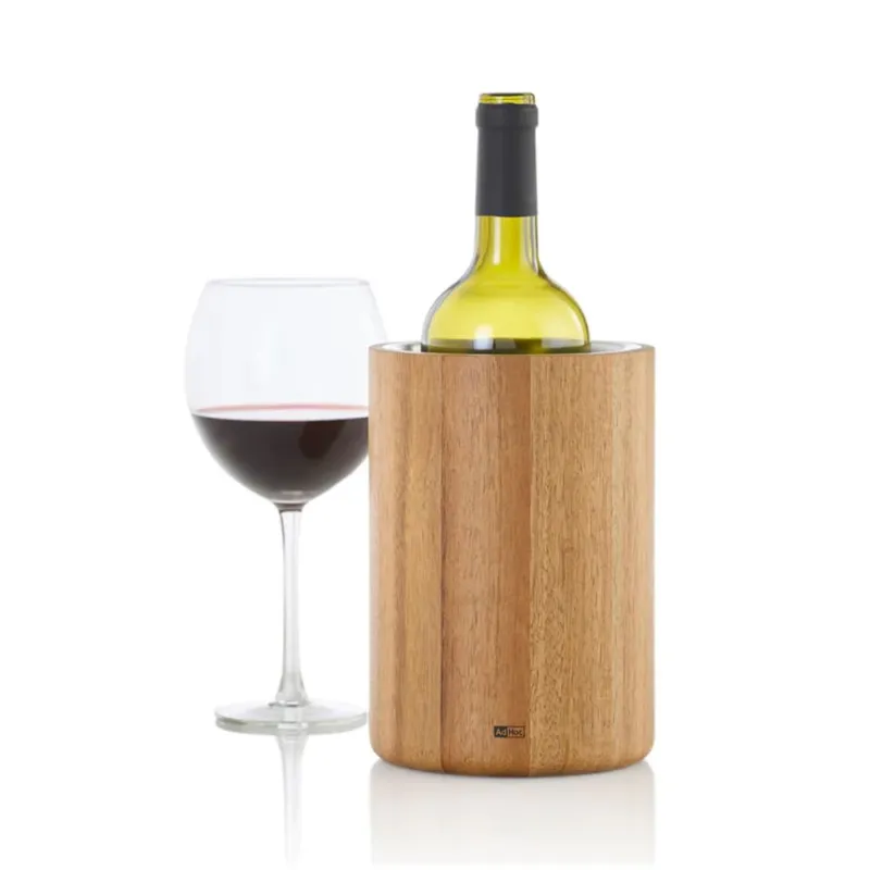 Promozione VINE GLACETTE TERMICA IN LEGNO E ACCIAIO CM 13,5 X 19,5