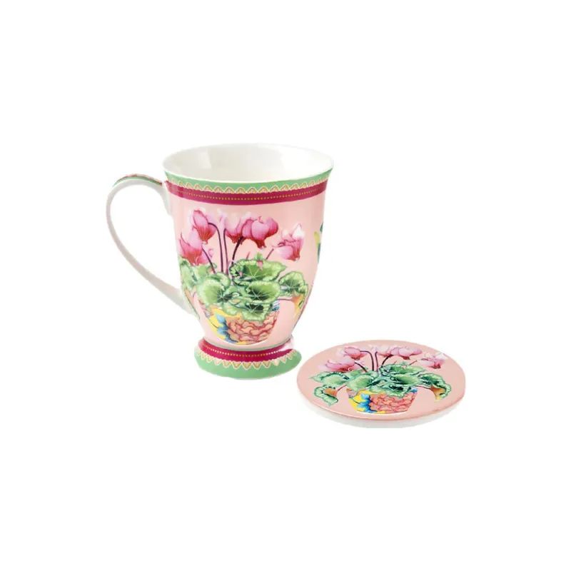 JARDIN MUG CON SOTTOTAZZA 300 ML CYCLAMEN Economico