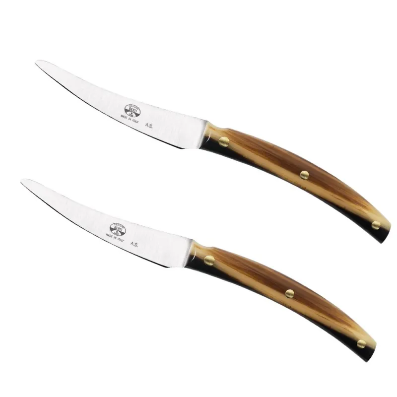 CONVIVIO NUOVO COLTELLO DA TAVOLA MANICO IN CORNOTECH CONFEZIONE 2 PZ Super Prezzo