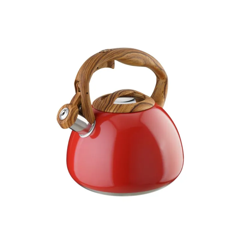 BOLLITORE CON FISCHIO MANICO IN LEGNO 3L ROSSO Bestseller