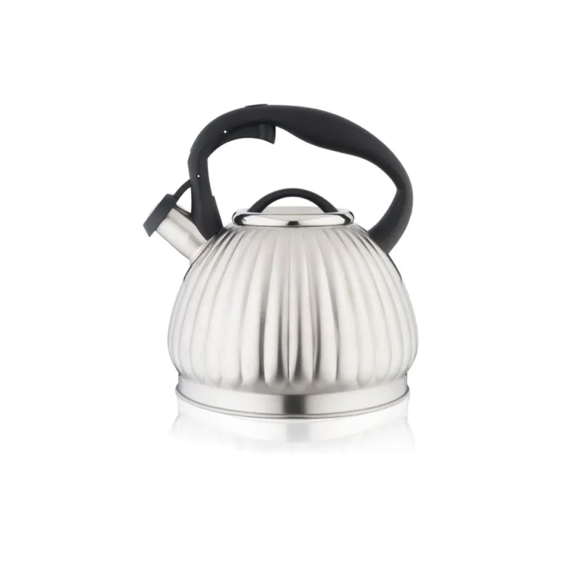 Spedito Oggi BOLLITORE CON FISCHIO MANICO NERO 3L INOX