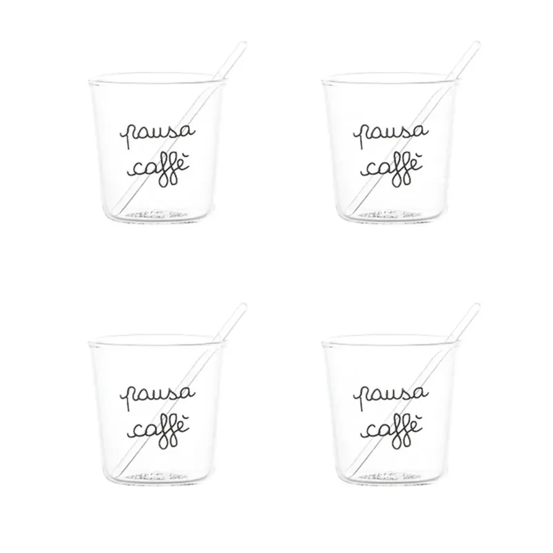 SET 4 BICCHIERINI ESPRESSO PAUSA CAFFE‘ NERO Occasione