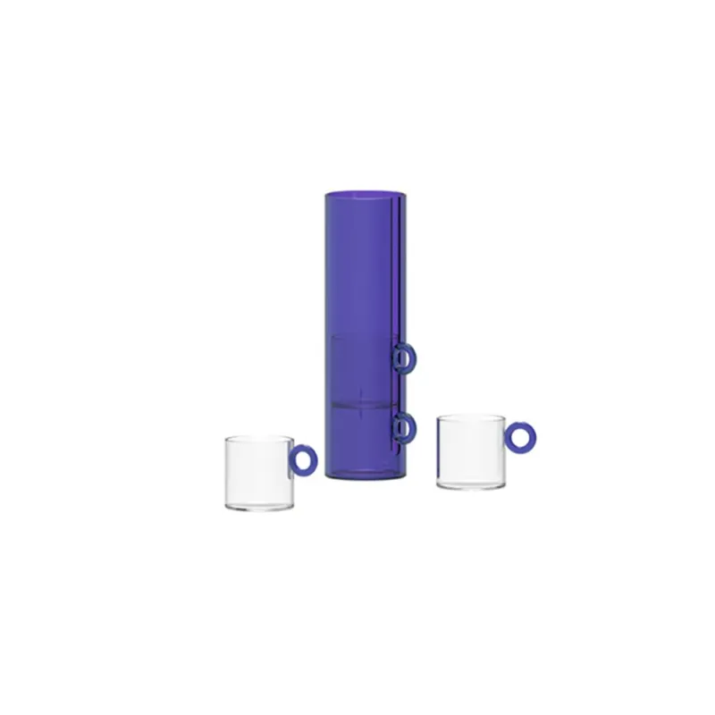 OLIMPIA SET 4 TAZZE IN VETRO BOROSILICATO BLU Scelto Dai Clienti