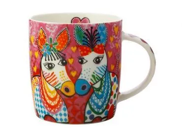 LOVE HEARTS MUG 370 ML ZIG ZAG ZEBRAS GB Professionale