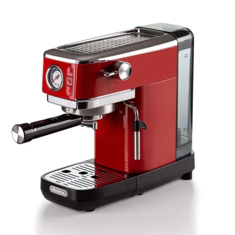 Consegna Rapida MODERNA MACCHINA CAFFE‘ ESPRESSO SLIM ROSSO