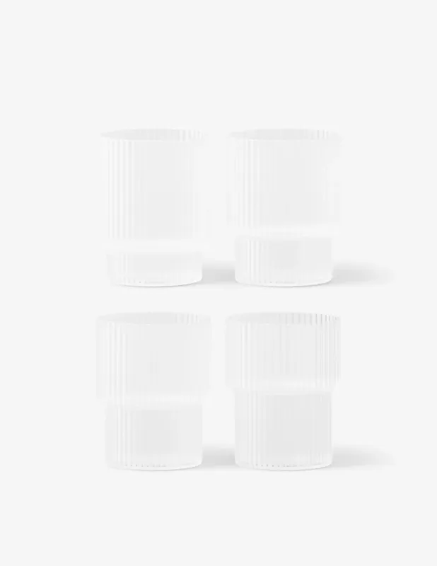Ferm Living Ripple Bicchieri Set Da 4 Satinati Prezzo Di Fabbrica