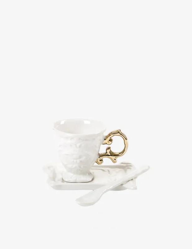 Seletti Set Da Caffe‘ "I-Wares" Manico Oro Nuova Collezione