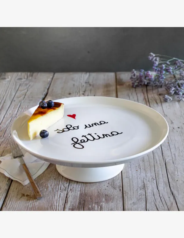 Subito Disponibile Simple Day Alzata Per Dolci E Torte In Gres - Solo Una Fettina