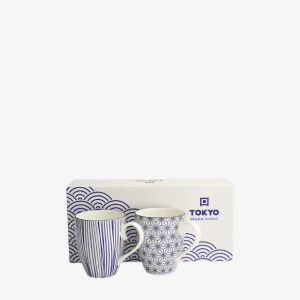 Compra Online TOKYO design studio Nippon Blue Mug Set 2 pz