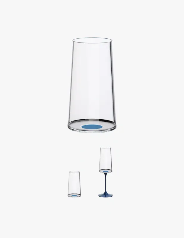 Pagamento Sicuro Trebonn Splitglass Flute 32 Cl blu senza Stelo Set 2 Pz