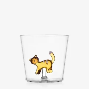 Prezzo Ridotto Ichendorf Tabby Cat Tumbler Gatto Ambra Strisce Bianche