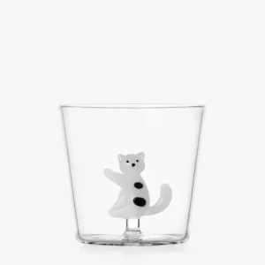 Ichendorf Tabby Cat Tumbler Gatto Bianco Macchie Nere Promo Stagionale
