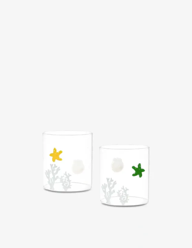 Prezzo Conveniente Rose&Tulipani Lieve Set 2 Bicchieri Mare