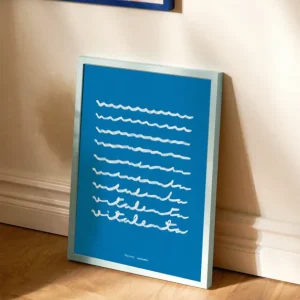 Santomanifesto Mare Blu Poster Con Cornice Affare