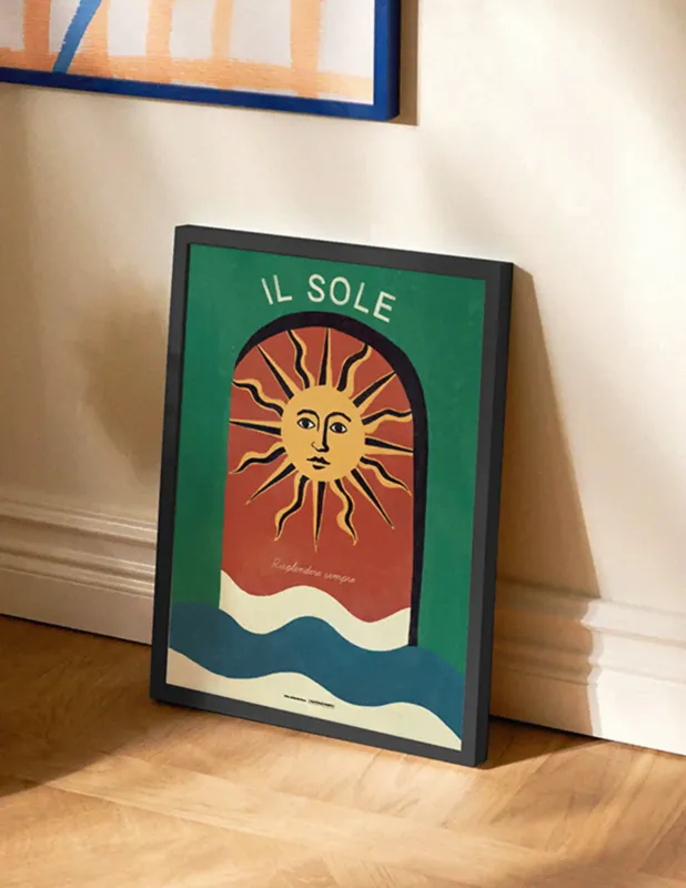 Santomanifesto Tarocchi Il Sole Poster Con Cornice Saldi