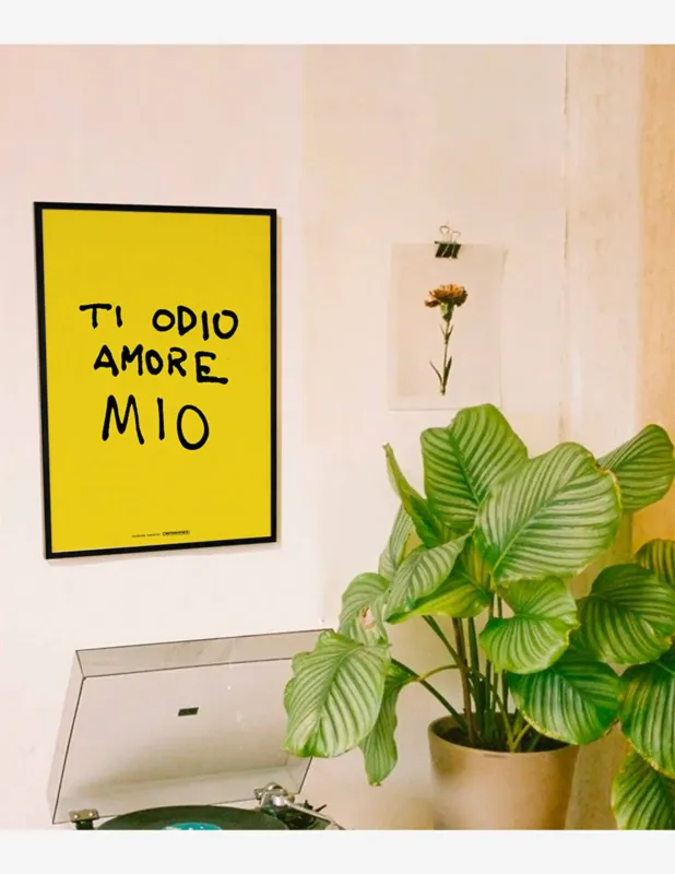Compra Oggi Stesso Santomanifesto Ti Odio Amore Mio Poster Con Cornice