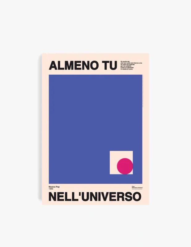 Acquista Ora Ciao Discoteca Italiana Almeno Tu Nell‘Universo Poster