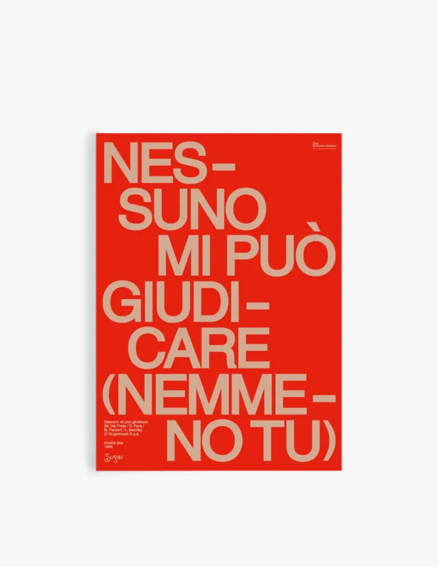 Ciao Discoteca Italiana Nessuno Mi Può Giudicare Poster Professionale