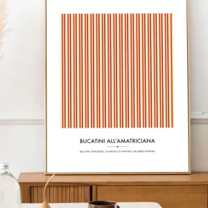 Nuova Collezione Slurp Design Bucatini alla Amatriciana Poster