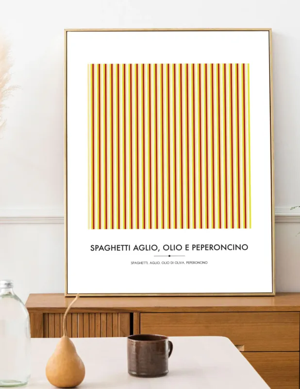 Slurp Design Aglio, olio e Peperoncino Poster Prezzo Conveniente
