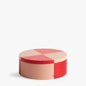 Sconto Hay Tin Contenitore Rotondo Rossa E Rosa