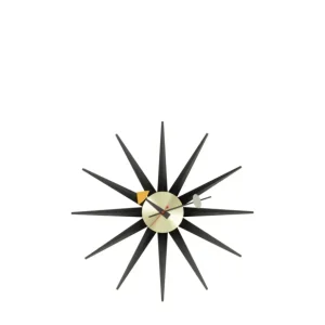 Vitra Sunburst Clock nero ottone Consegna Rapida